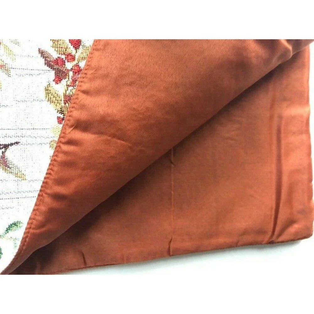 Thanksgiving Table Runner Hello Fall Wreath Tapestry Harvest Fall Colors 13x72